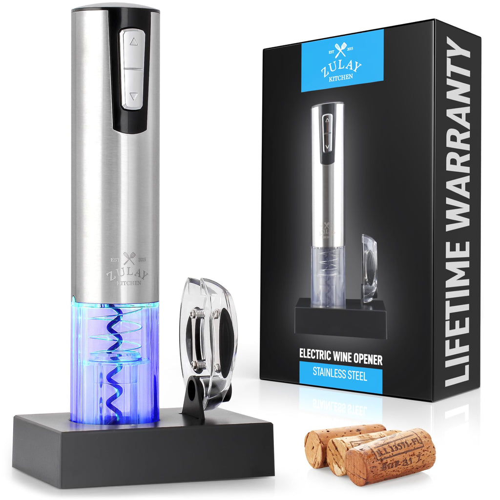 Zulay Electric Wine Opener & Foil Cutter Combo